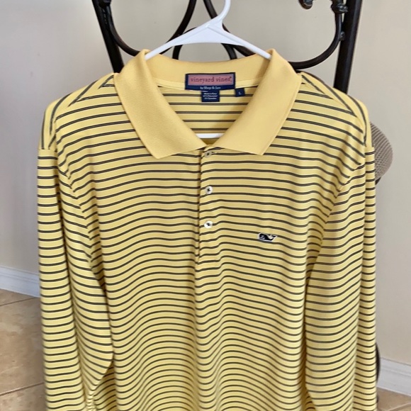 Vineyard Vines Striped Long Sleeve Polo Shirt - Picture 5 of 14